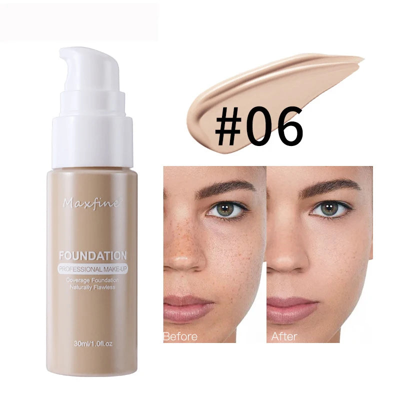 Liquid Foundation Concealer β Waterproof, Sweat-Resistant Professional Makeup Cosmetics