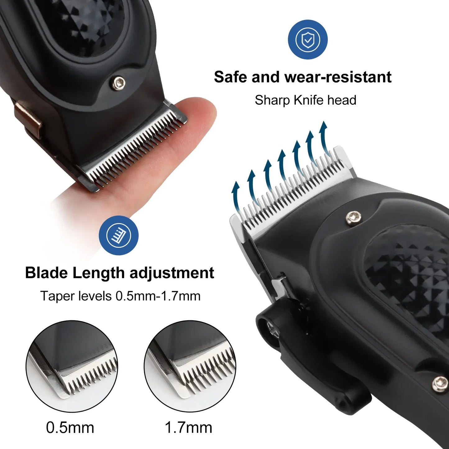Hiena HYN-212 Electric Hair Clipper β USB Rechargeable Cordless Beard Trimmer for Men β Powerful Hair Trimming Tool
