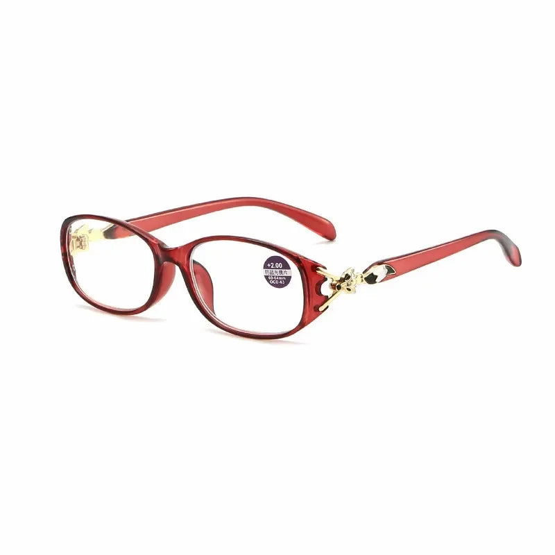 Women's Fox Anti-Blue Light Reading Glasses β Fashion Presbyopic Eyewear +1.0 to +4.0 Computer Prescription Glasses