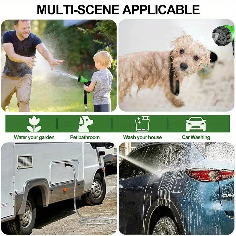 8-Mode High-Pressure Garden Hose Nozzle - Adjustable Water Sprayer for Car Washing, Yard Cleaning & Irrigation