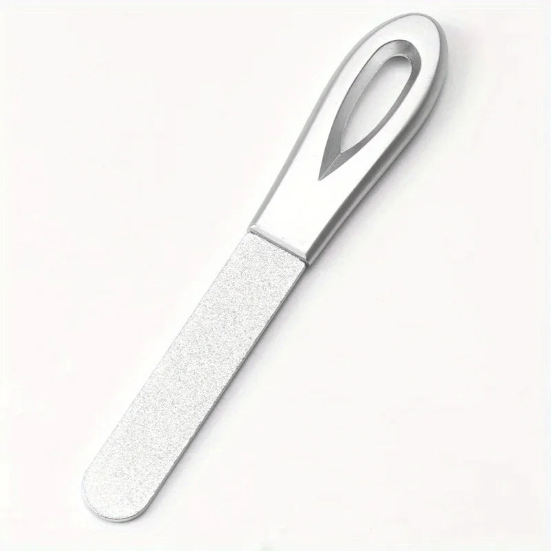 Stainless Steel Diamond Grit Nail File – Durable Hypoallergenic Nail Care Tool for Fingernails & Toenails, Ideal for Hard & Thick Nails