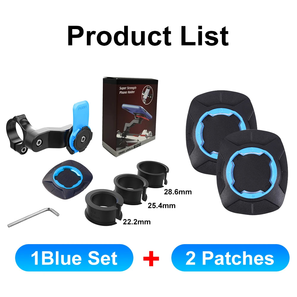 QUAD-LOCK Motorcycle & Bike Phone Holder — 360° Rotatable Navigation Stand with Secure Mount Bracket