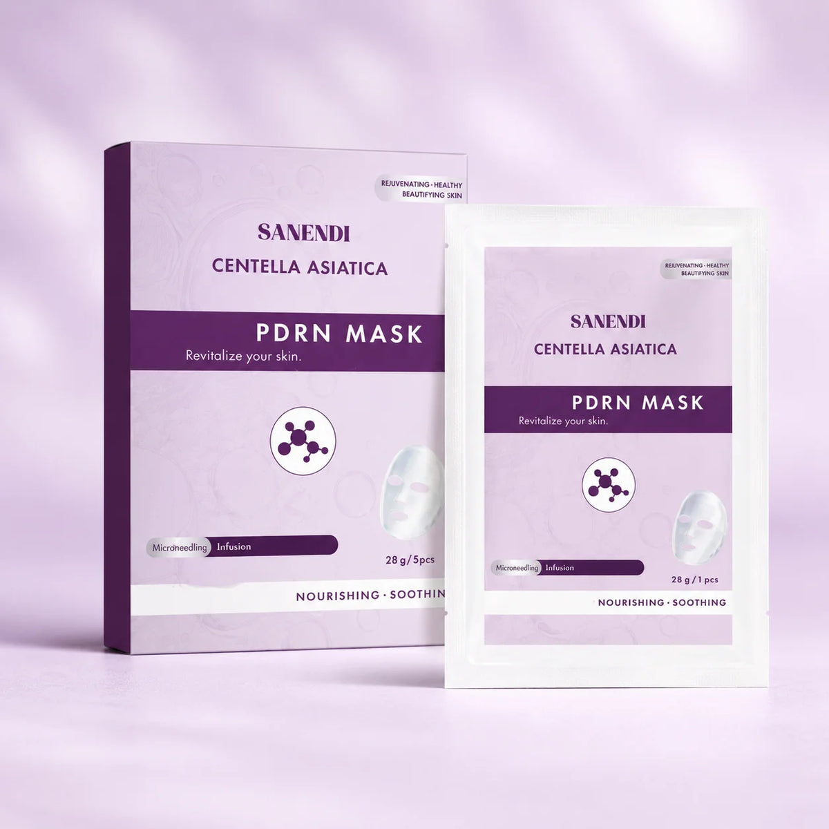 PDRN Salmon DNA Facial Serum - Skin Booster Ampoule & Beauty Salon Care Kit for Glowing Skin