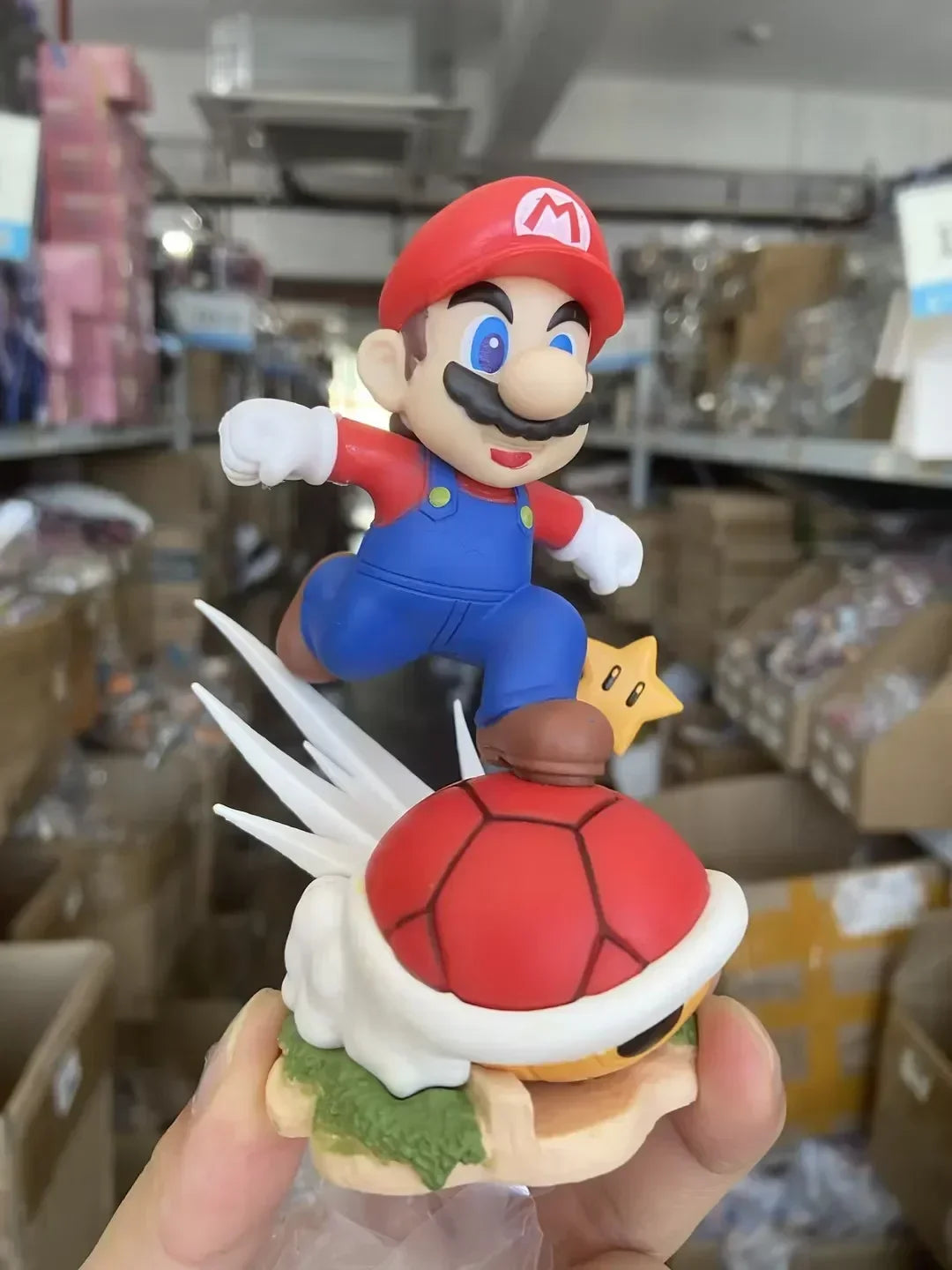 BANDAI 12CM Super Mario GK Figure – Mario Run PVC Action Toy for Mario Bros Scene Collectible