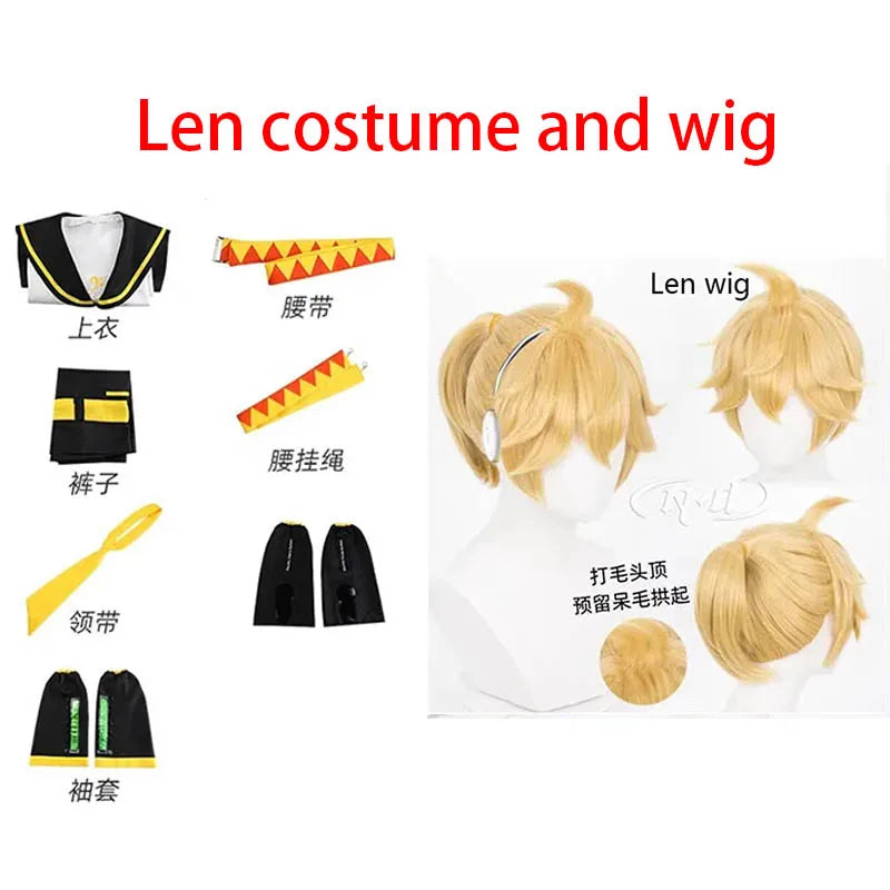 Anime Rin & Len Cosplay Costume β Kagamine JK Uniform for Halloween, Comic Con & Cosplay Outfits