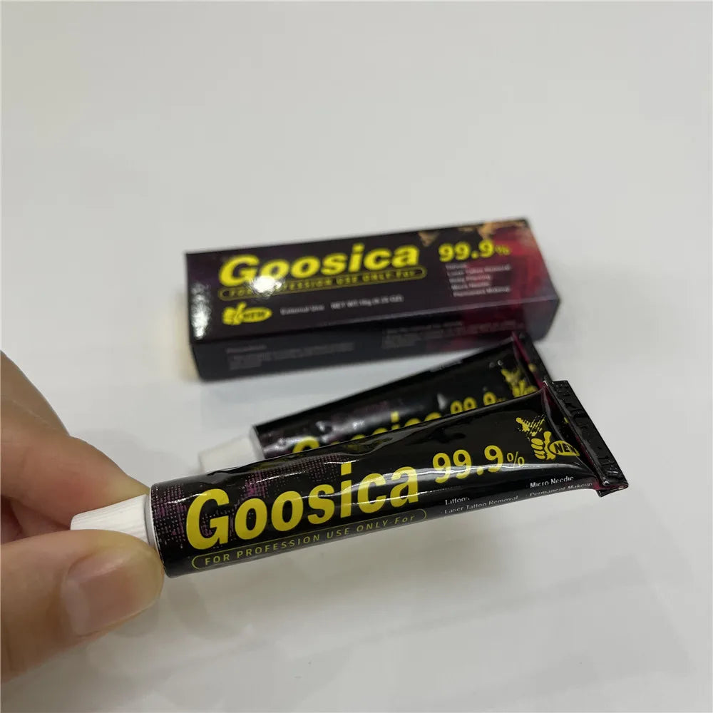 Genuine 99.9% Goosica Pink Tattoo Removal Cream – 10g for Permanent Makeup, Microblading, Eyebrow & Lip Skin Care