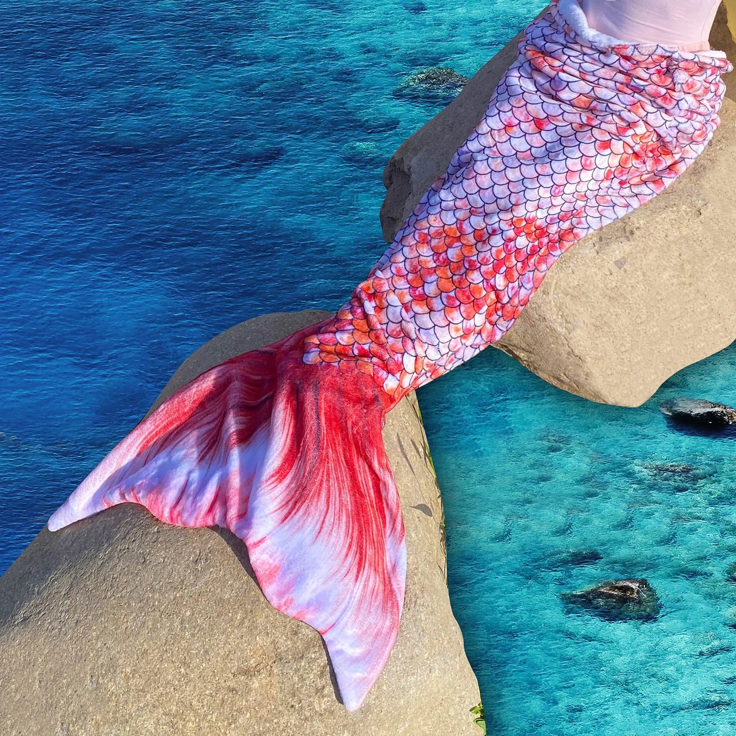 Mermaid Blanket Sleeping Bag — Anti-Kick Flannel Quilt with Soft Fabric, High Color Fastness, Fish Tail Design for Kids’ Birthday Gift