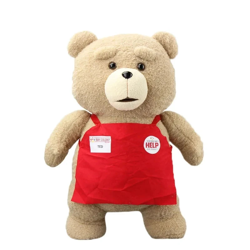 46cm TED Plush Teddy Bear β Soft Stuffed Animal Toy in Apron Style, Movie-Inspired Gift for Kids