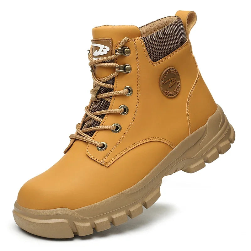 2024 Fashion Waterproof Security Work Boots β Protective Leather, Anti-Smash & Anti-Puncture Industrial Safety Shoes
