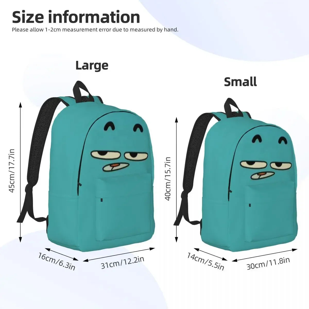Gumball Cartoon Backpack - Spacious School Bookbag for College Students, Men & Women Hiking Daypack