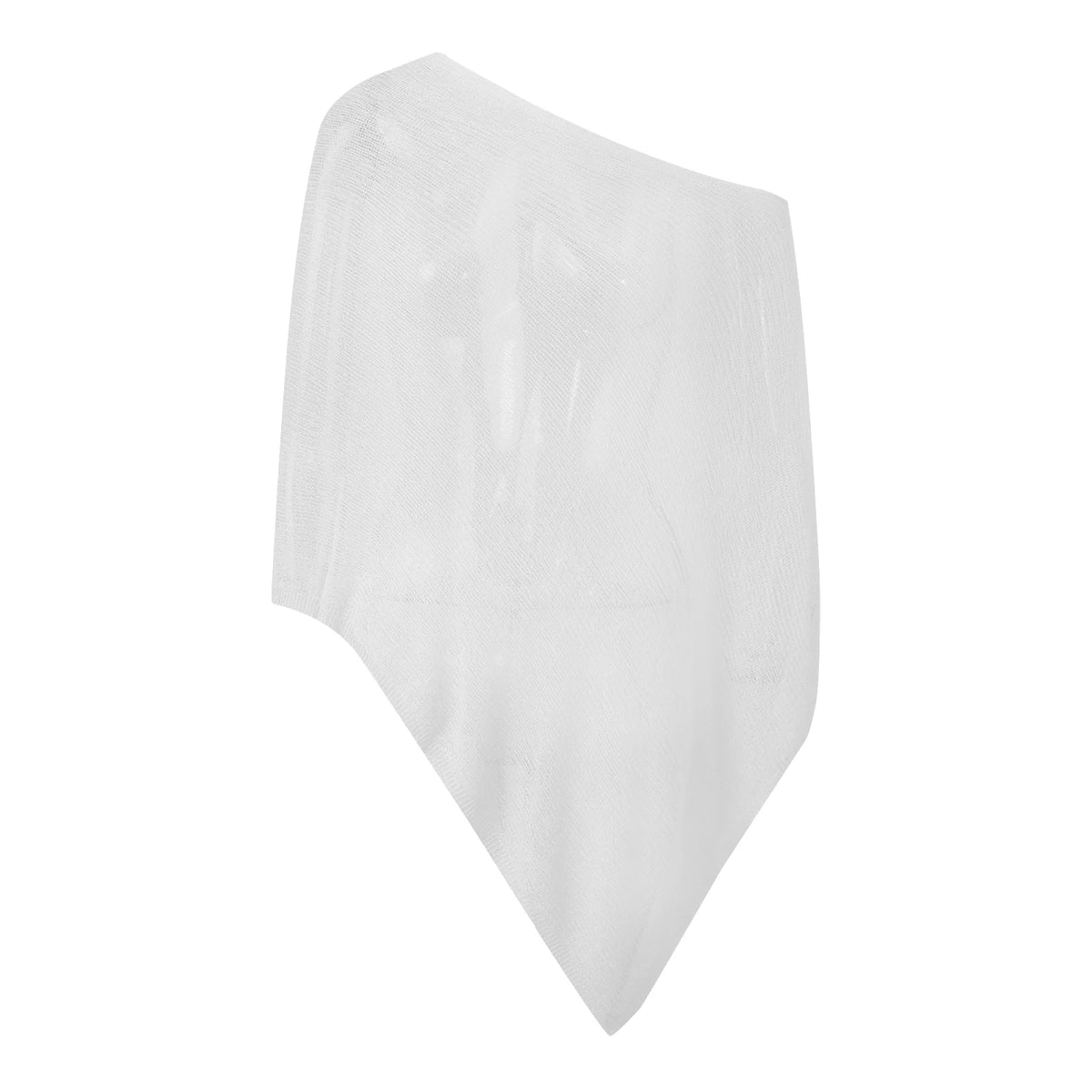 Women's Knit Bikini Cover-Up - Sheer Off-Shoulder Loose Pullover with Irregular Triangle Hem