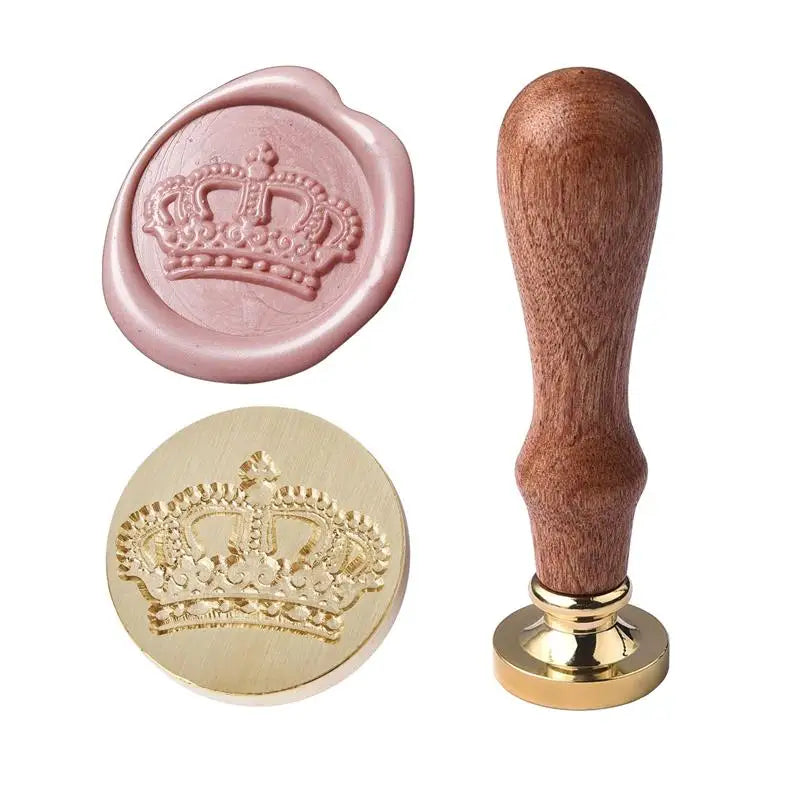 Vintage Copper Wax Seal Stamp – Curlicue Rose for DIY Scrapbooking, Invitations & Envelopes