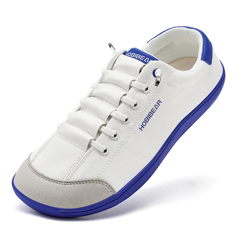 HOBIBEAR Zero Drop Barefoot Shoes – Wide Toe Minimalist Canvas Sneakers for Men & Women