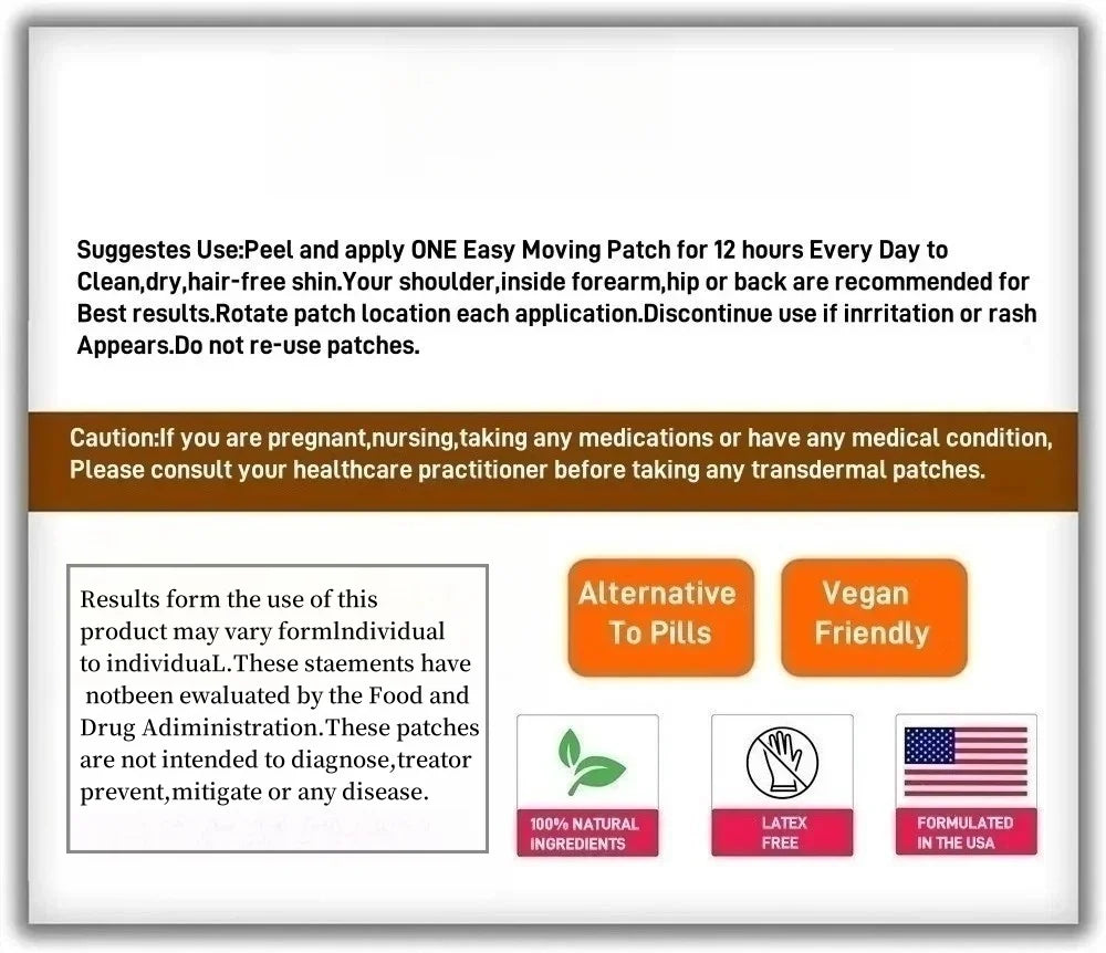 30-Piece Bust Enhancement Patches - Transdermal Breast Care Patches for a Fuller-Looking Appearance