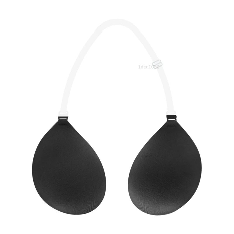 Adhesive Silicone Push-Up Bra - Invisible Backless Lingerie with Transparent Straps for Women
