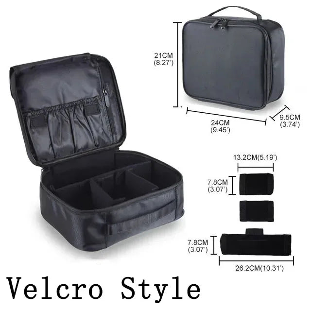 New Waterproof Makeup Bag for Women – Travel Cosmetic Case with Beauty Brush Storage & Embroidery Tool Organizer