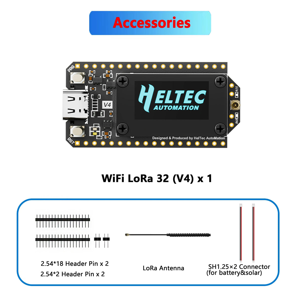 WiFi LoRa 32 V4.3 ESP32-S3 LoRa Node - SX1262 BLE Board with 28dBm Transmission Power, Meshtastic & LoRaWAN Support