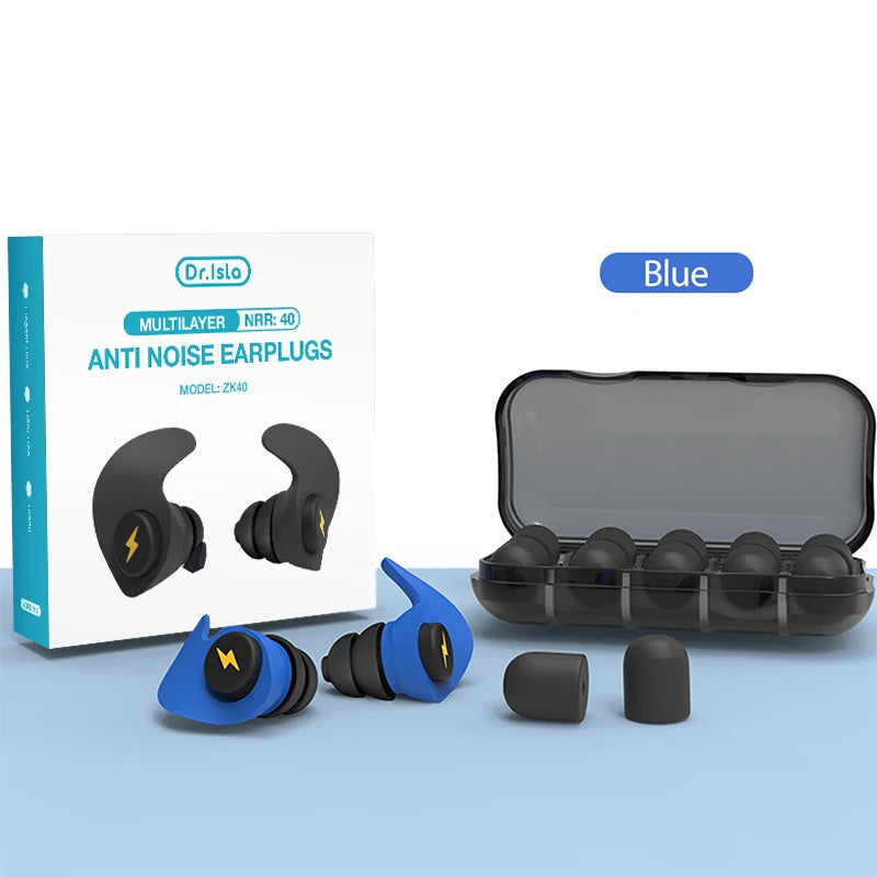 6PCS Three-Layer Silicone Earplugs — Anti-Noise Soft Comfort Ear Protectors for Sleeping