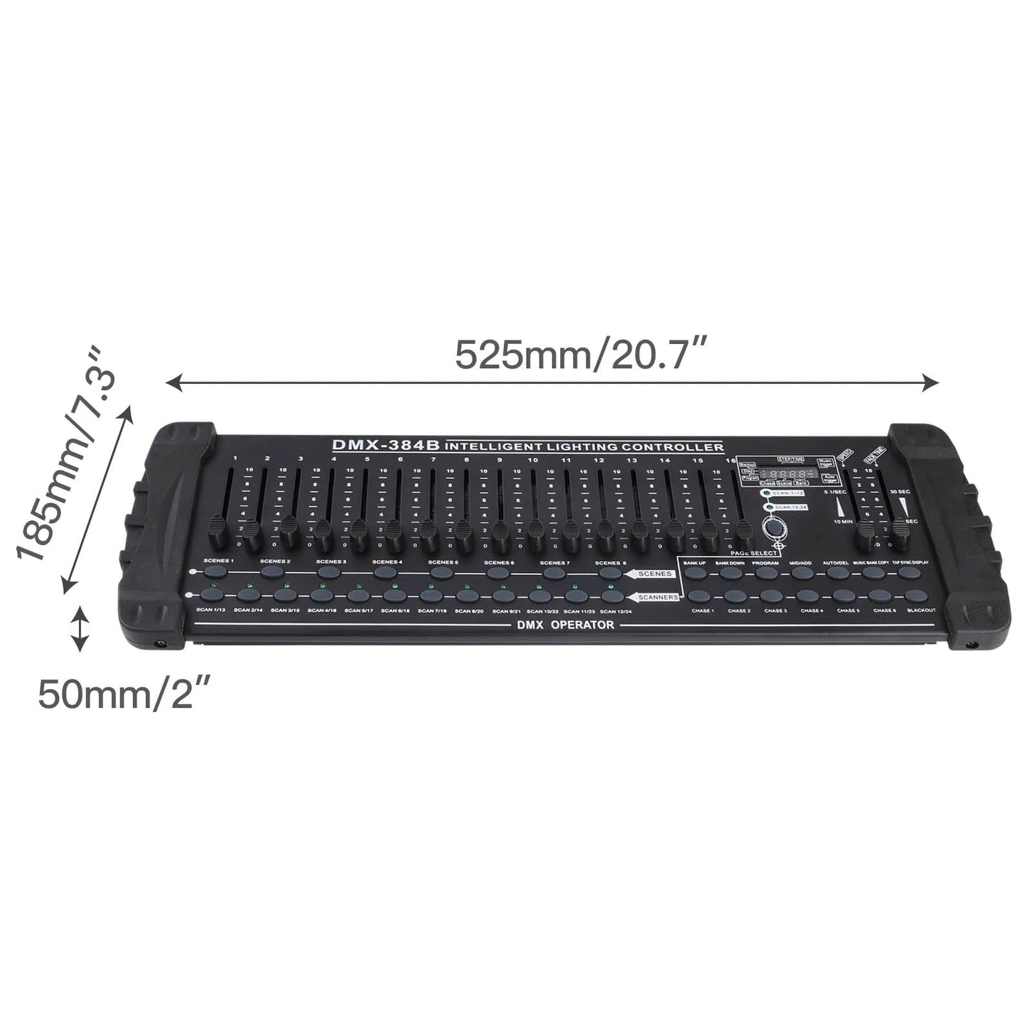 Yiflamefly 384 Channel DMX512 Lighting Controller - Stage Light Programming Console for DJ, Concert & Professional Events