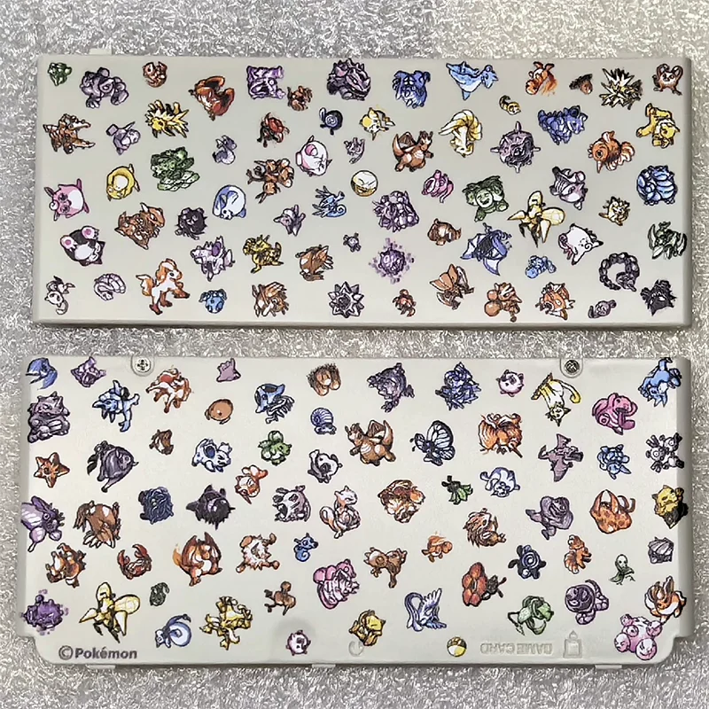 New 3DS Replacement Shell - Pokémon First Generation Illustrated Console Housing Case