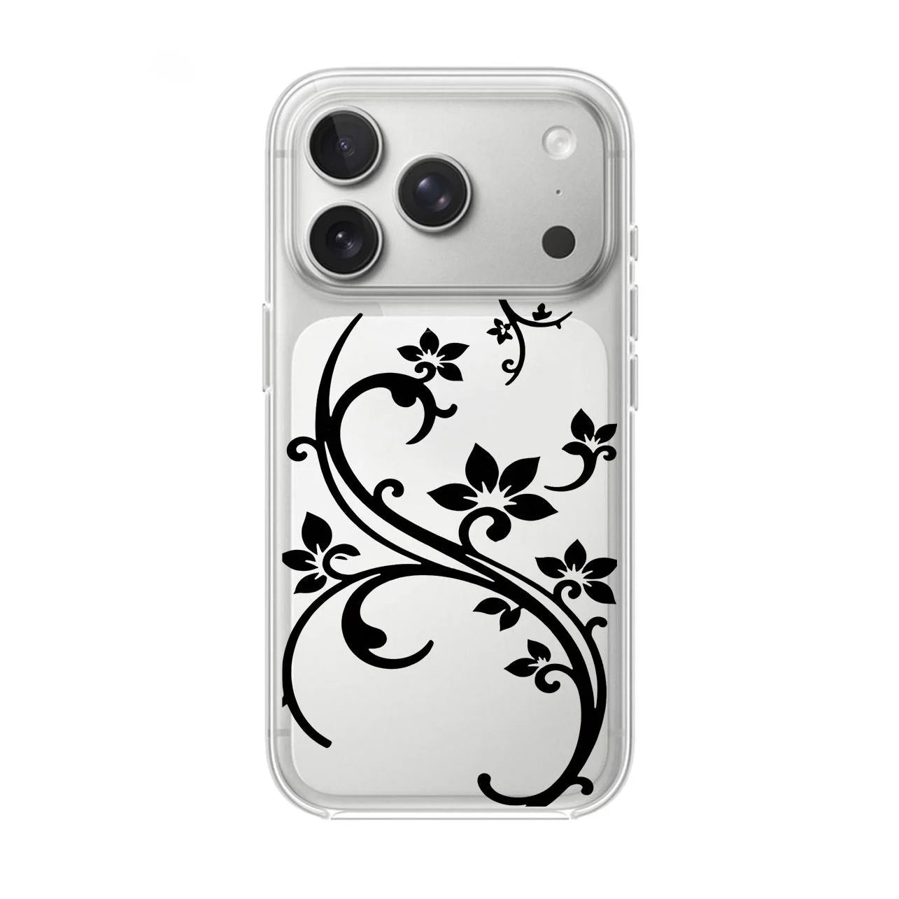 Art Flower Phone Case - Shockproof Transparent Cover for iPhone 17, 16, 15, 14 & More