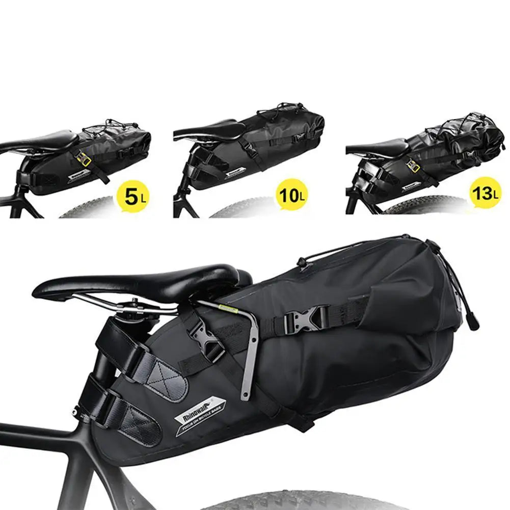 Rhinowalk Bike Saddle Stabilizer Bracket – Rear Seat Mount Luggage Rack Holder for MTB & Road Bike Saddlebags