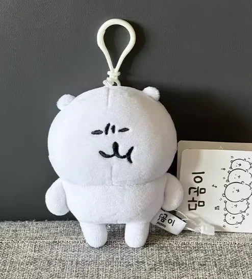 Cute Polar Bear Plush Keychain - Kawaii Valentine Rose Bag Pendant Birthday Gift