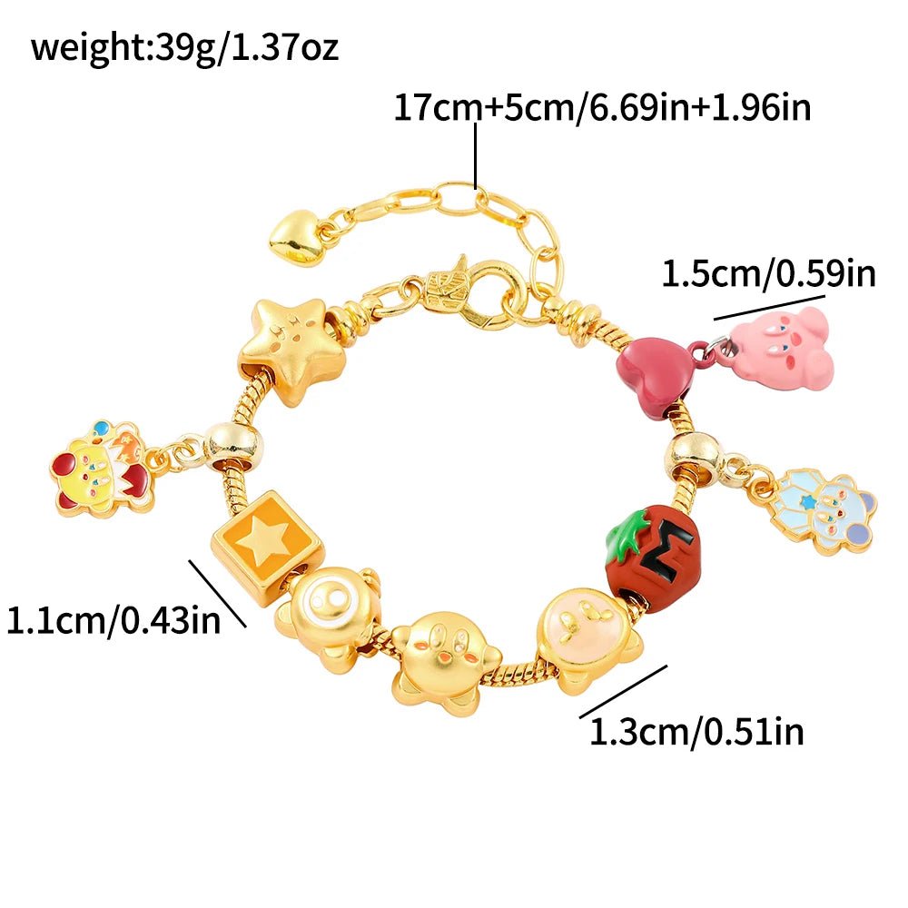 Kirby DIY Beaded Bracelet - Cute Cartoon Gaming Fashion Accessory, Cosplay Prop & Gift for Fans