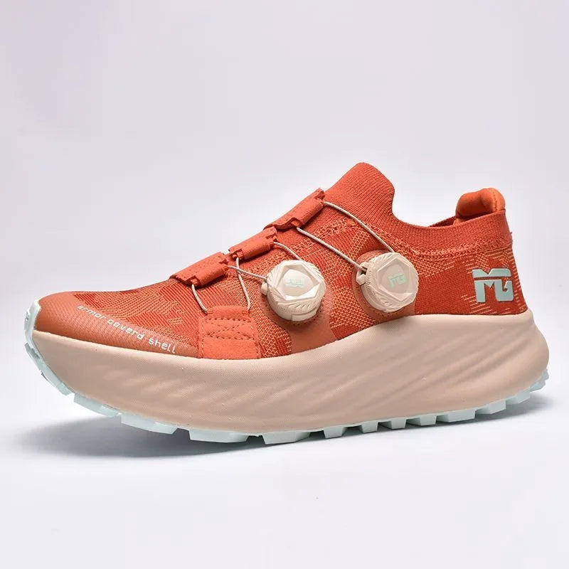 Wide-Fit Running Shoes - Anti-Slip Quick-Lacing Sports Sneakers for Walking and Jogging