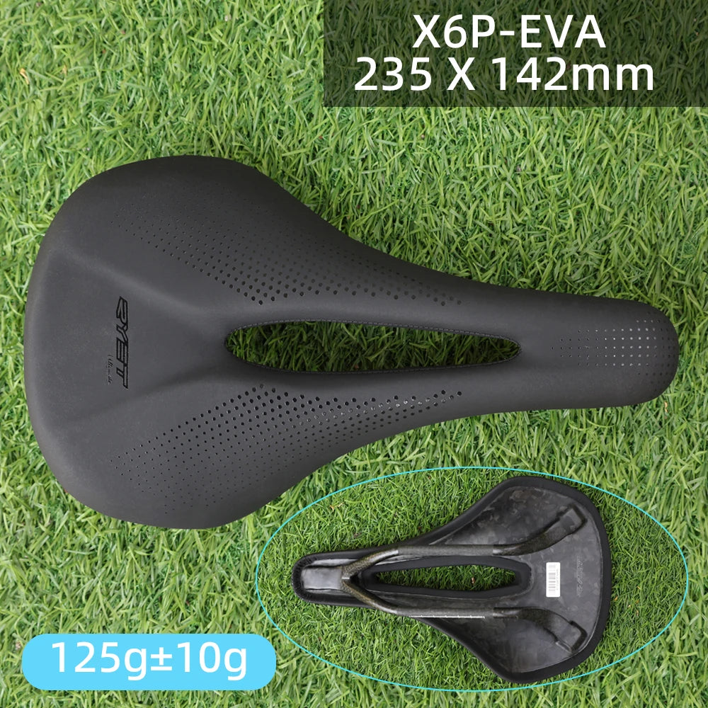 RYET 3D Printed Carbon Bike Saddle — 140/142mm Super Light EVA Road & MTB Racing Seat Cushion