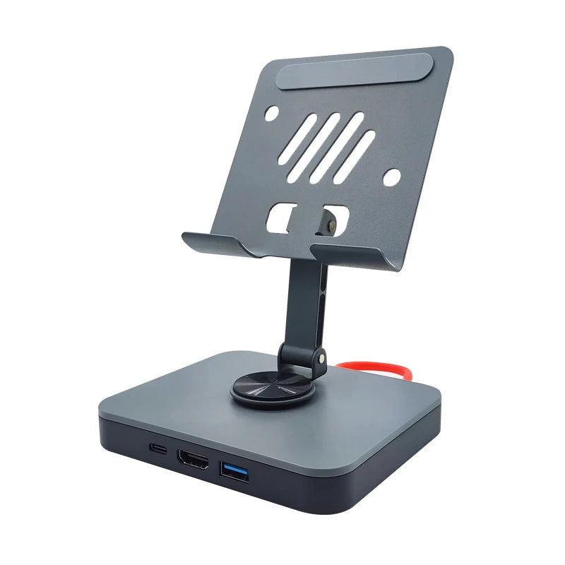 RGEEK 3-in-1 Adjustable Nintendo Switch Pad Stand — USB-C Hub with HDMI 4K 60Hz, USB 2.0 & 100W PD Charging Ports