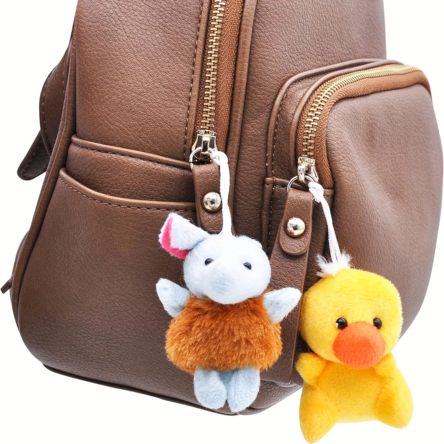 24pcs Mini Plush Animal Toy Set Cute Stuffed Animals Keychain Party Favors for Kids & Adults