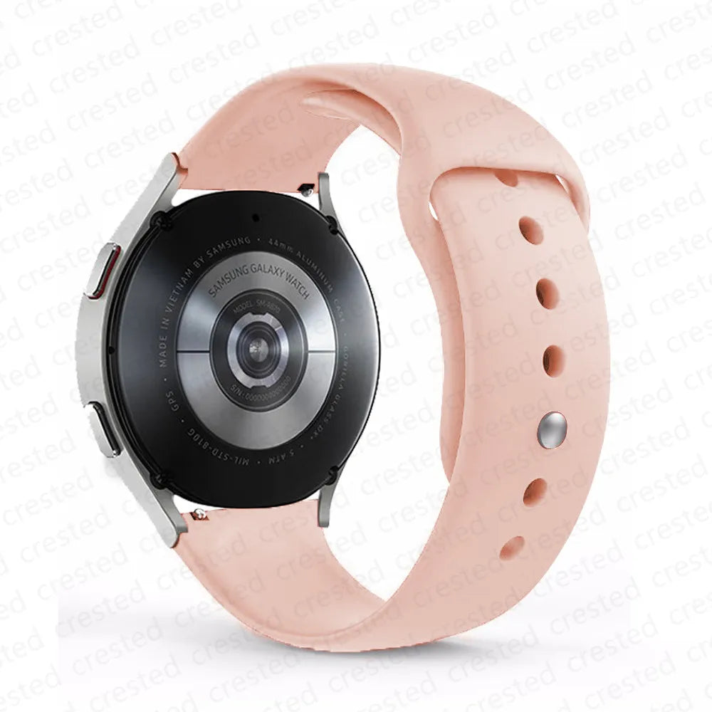 20mm/22mm Silicone Watch Strap – Compatible with Samsung Galaxy Watch 7/6/4 Classic, 5 Pro, 3, Active 2, Gear S3 & Huawei GT 2e/3/4 Bands