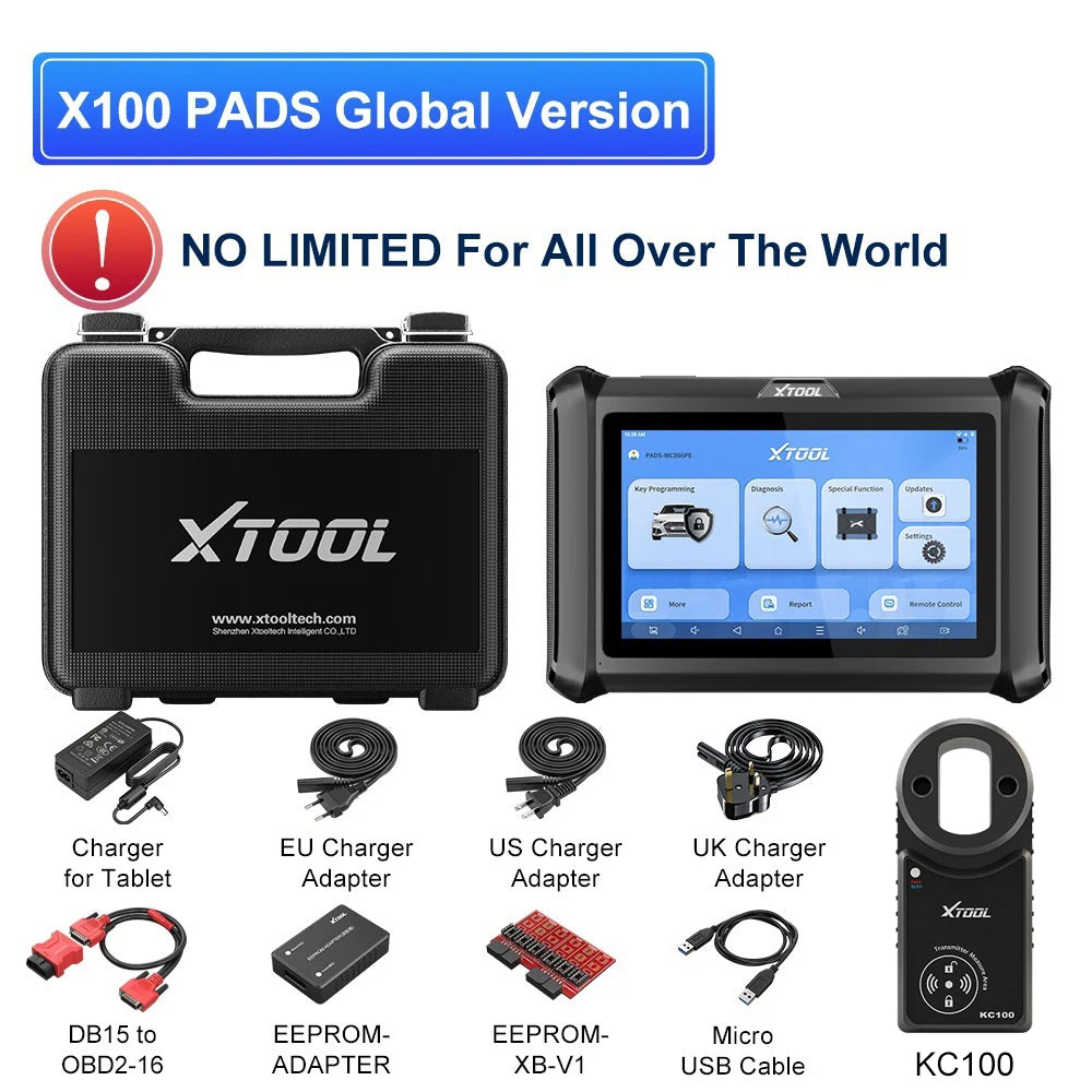 XTOOL X100 PADS Car Key Programmer & Generator – All-System PIN Code Reader, CANFD DOIP FCA V2.0 Automotive Diagnostic Scanner
