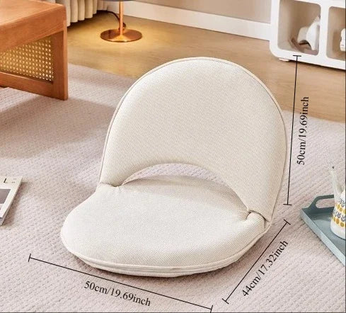 Tatami Back Chair – Foldable Small Sofa for Bedroom or Dormitory, Adjustable, Removable & Washable
