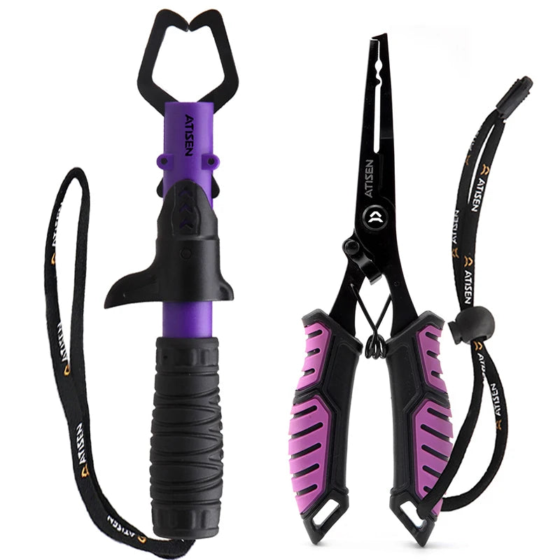 Stainless Steel Fishing Gripper - Professional Fish Lip Grabber Clip for Secure Fish Handling & Tackle