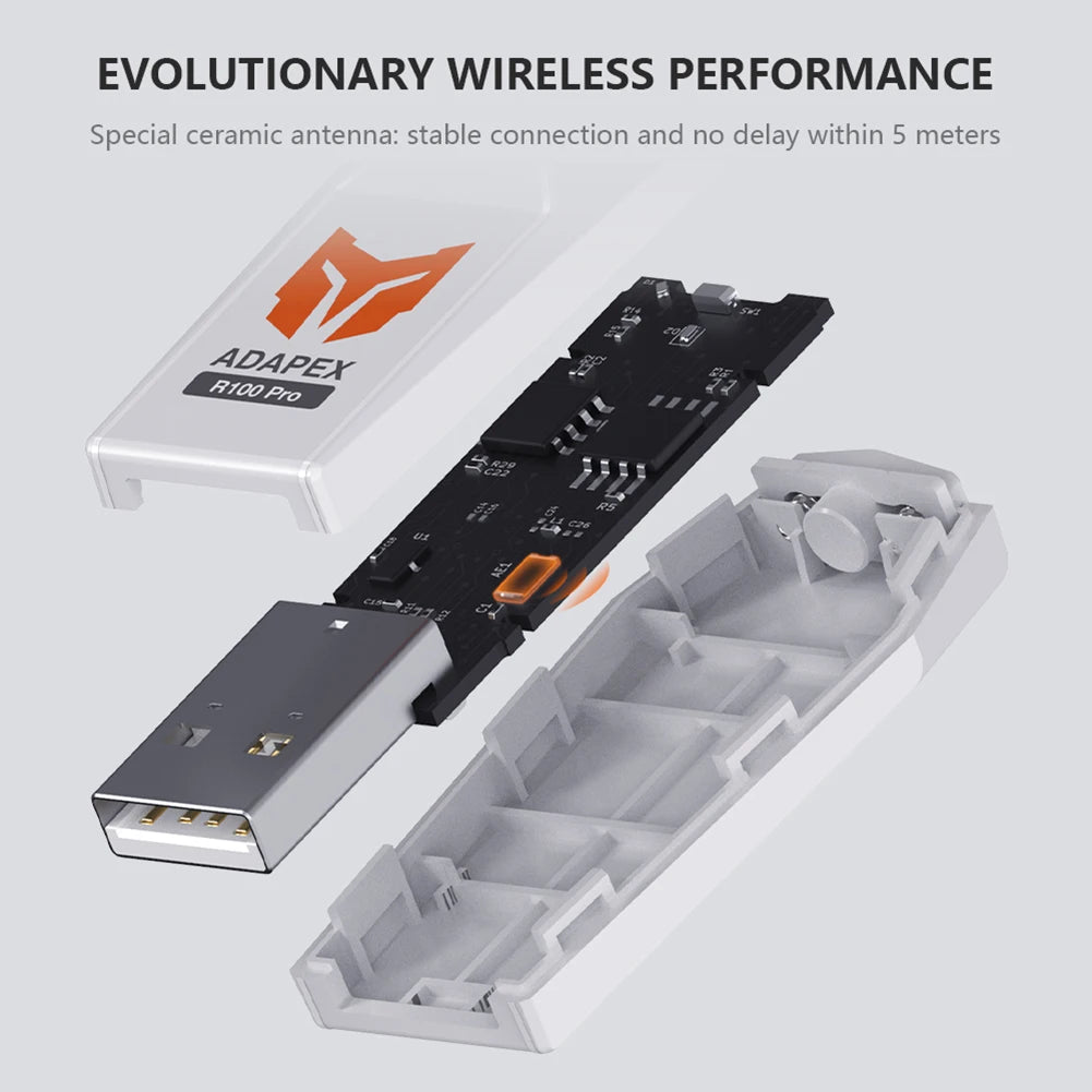 R100 PRO USB Wireless Adapter — Gamepad Converter for PS4, PS5, Xbox Series & Switch Controllers with Bluetooth