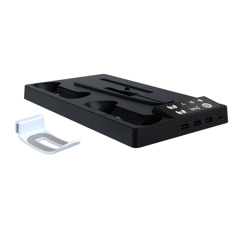 PS5 Pro & Slim Cooling Station β Multifunctional Controller Charging Stand with Headphone Holder