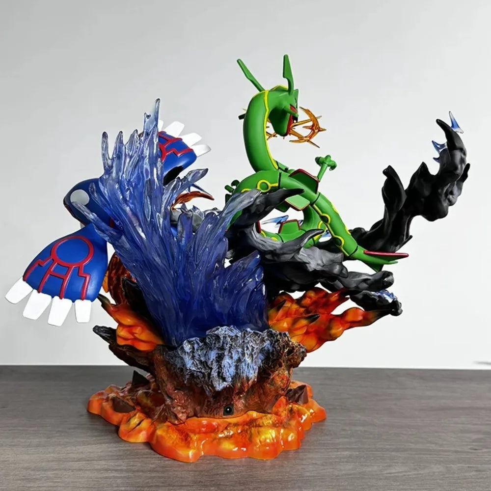 35cm Pokémon Anime Figures – Groudon, Kyogre & Rayquaza PVC Action Toys, Collectible Model for Kids’ Gifts