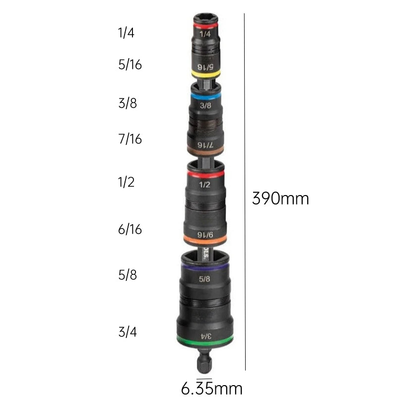 9-in-1 Magnetic Impact Socket Set - High-Torque Double-Head Hex Repair & Maintenance Tool
