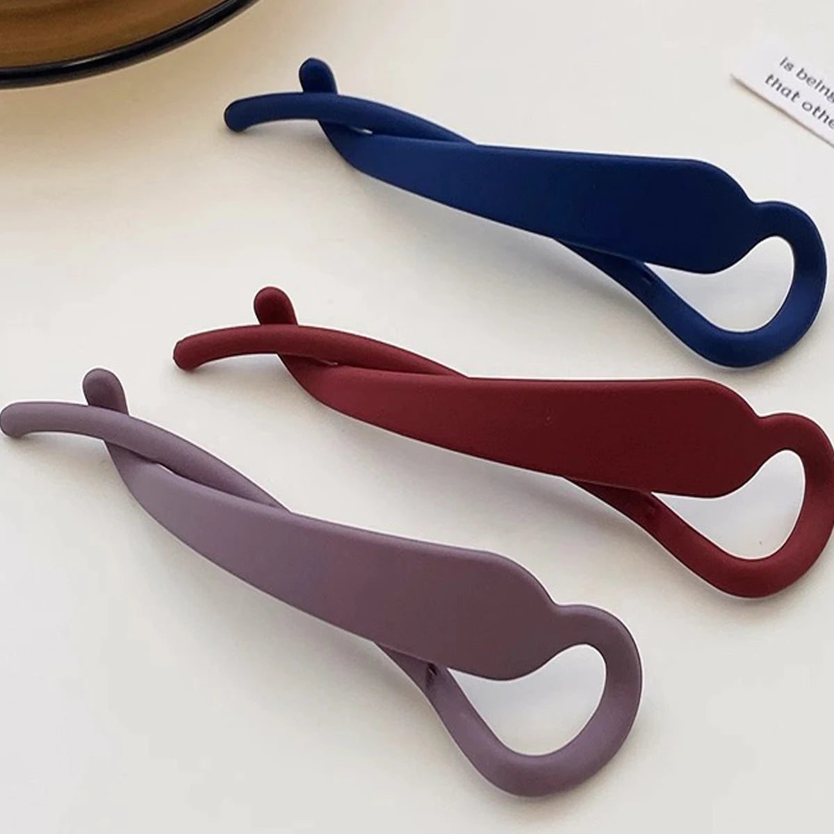 6Pcs Banana Hair Claw Clips - Matte Strong-Hold Hair Accessories for Women