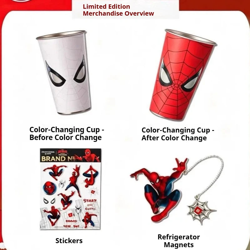 Spider-Man Temperature Changing Stainless Steel Cup - Cold-Sensitive Movie Collectible Gift