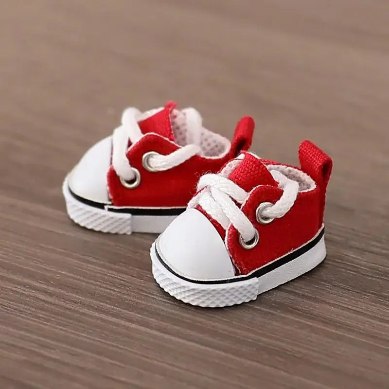 17cm LABUBU Cotton Doll Shoes - Casual Sports Footwear for Dolls, Accessories for Labubu Outfits (Only shoes)