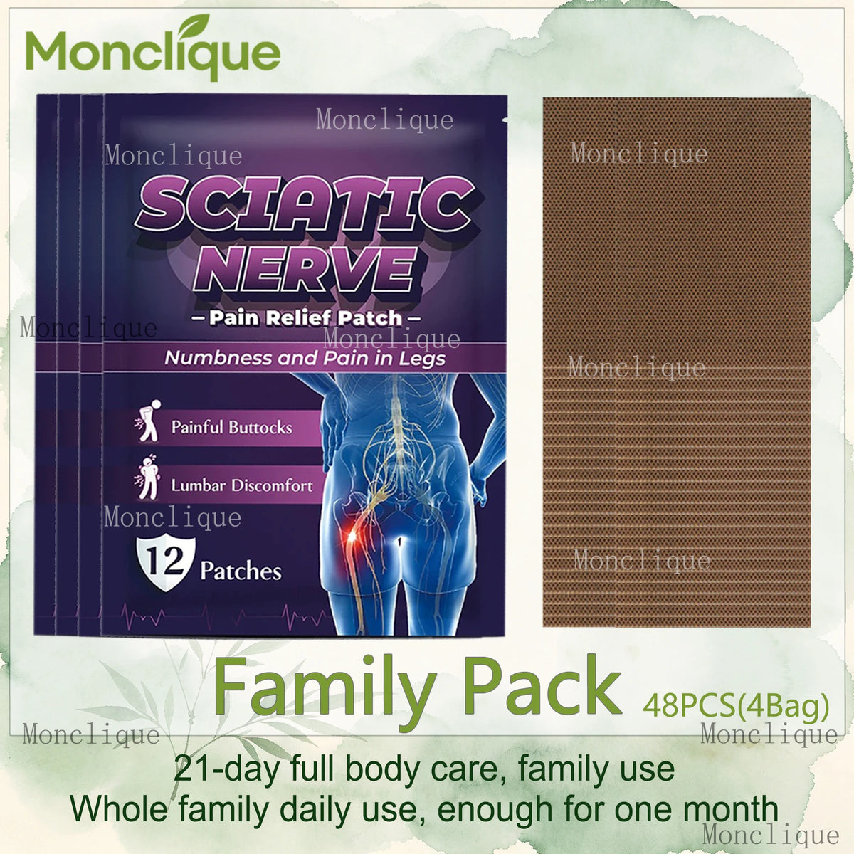 Lumbar Support Patches - 12-60PCS Long-Lasting Warming Waist Pads for Daily Comfort