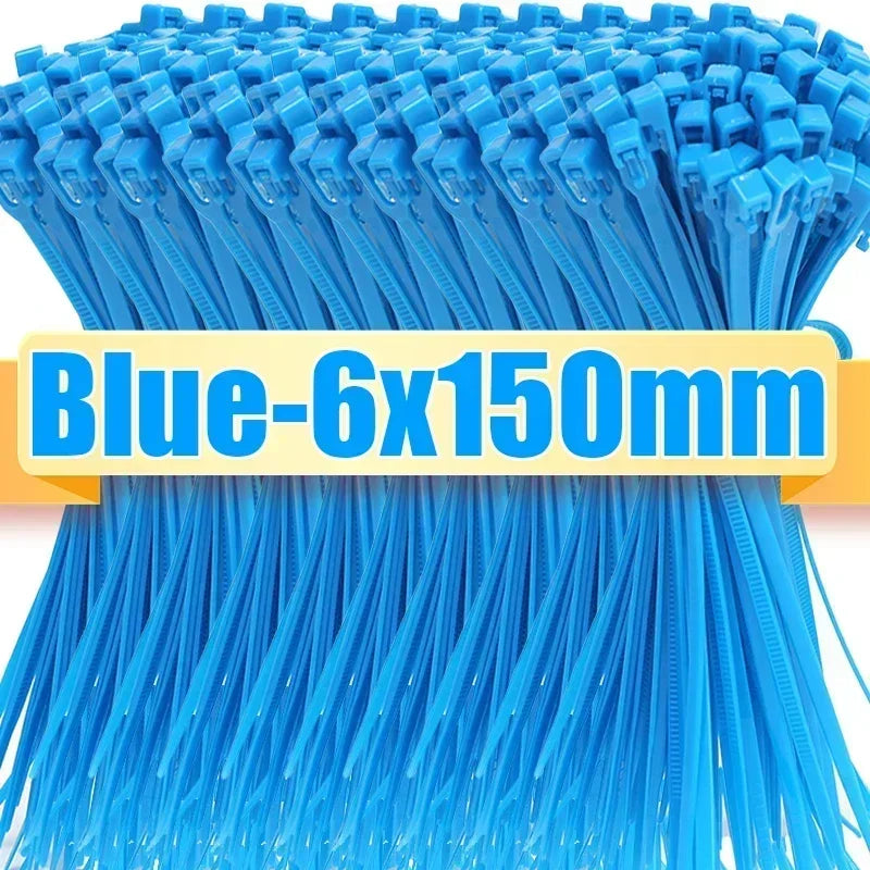 100/1000pcs Reusable Nylon Cable Ties – Adjustable Self-Locking Zip Tie Straps for Cord Organization & Binding