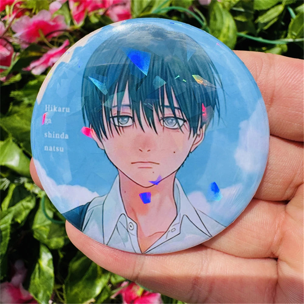 The Summer Hikaru Died Yoshinori Cosplay Badge - 58mm Tinplate Pin Brooch Collectible Gift