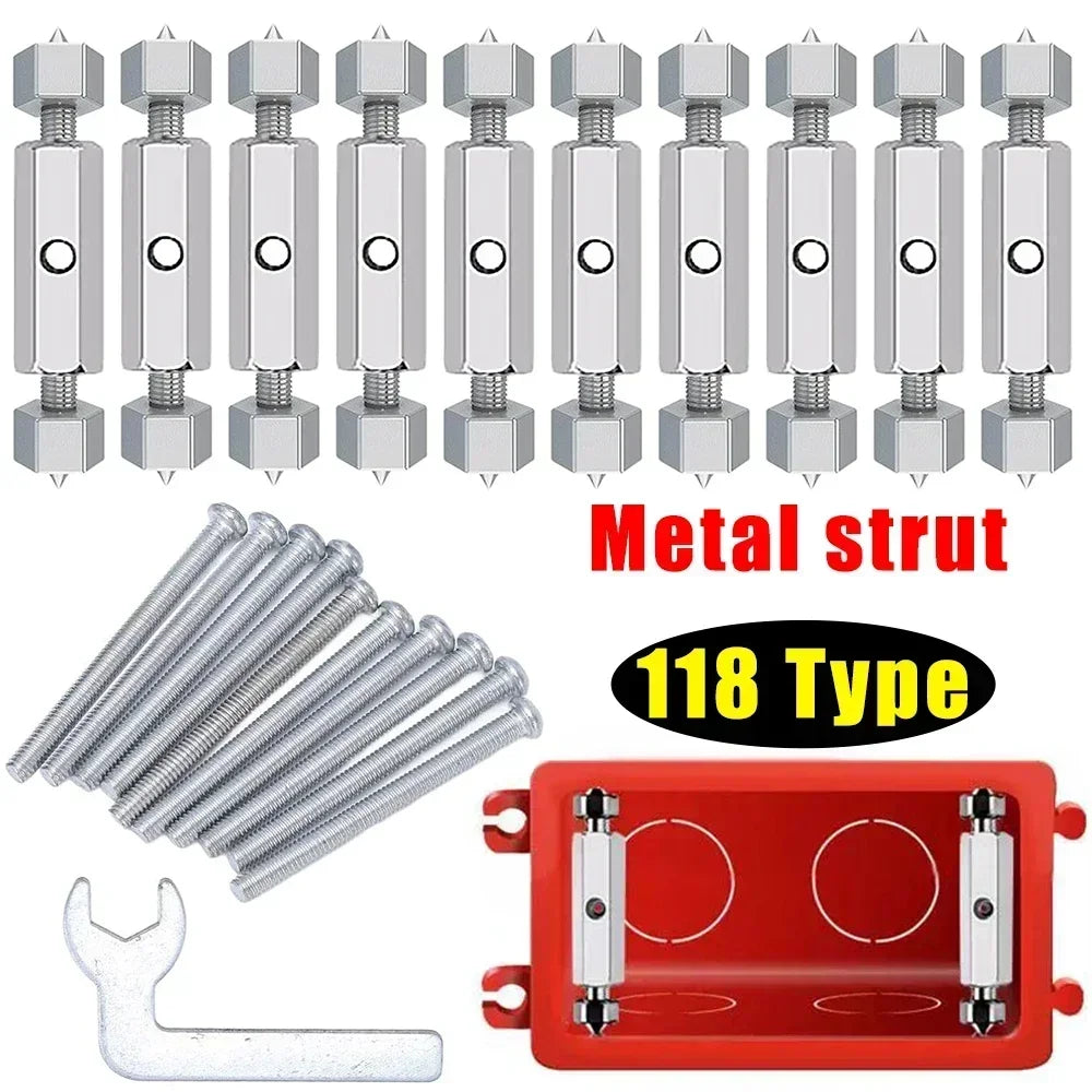 Wall Switch Socket Cassette Repair Tool | Adjustable Screws Support Rod with Wrench for 86/118 Type Electrical Accessories