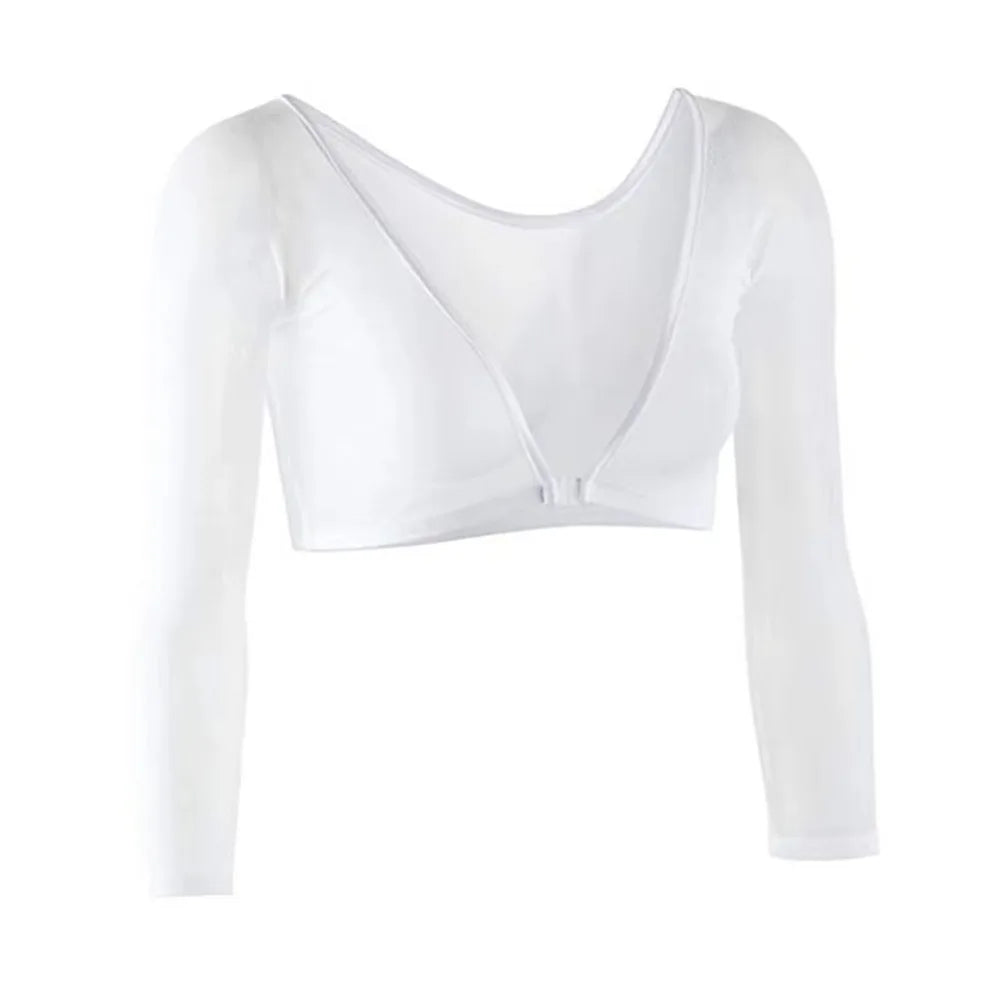 Women’s Long Sleeve Mesh Blouse Top – Reversible Front Button Stylish Undershirt T-Shirt (Black & White)