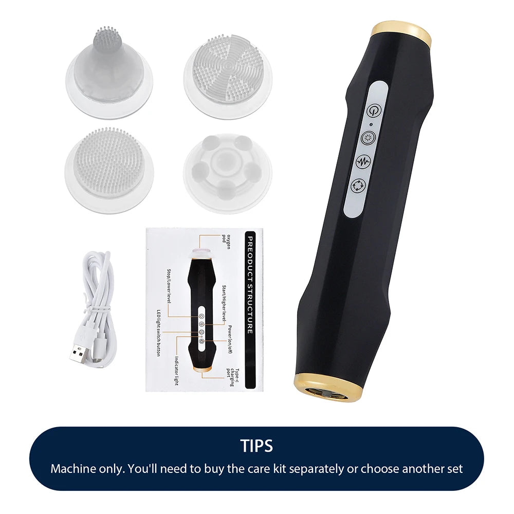 Portable Oxygen Bubble Facial Machine – CO2 Bubble Pen for Aqua Skin Cleansing and Spa Beauty Care