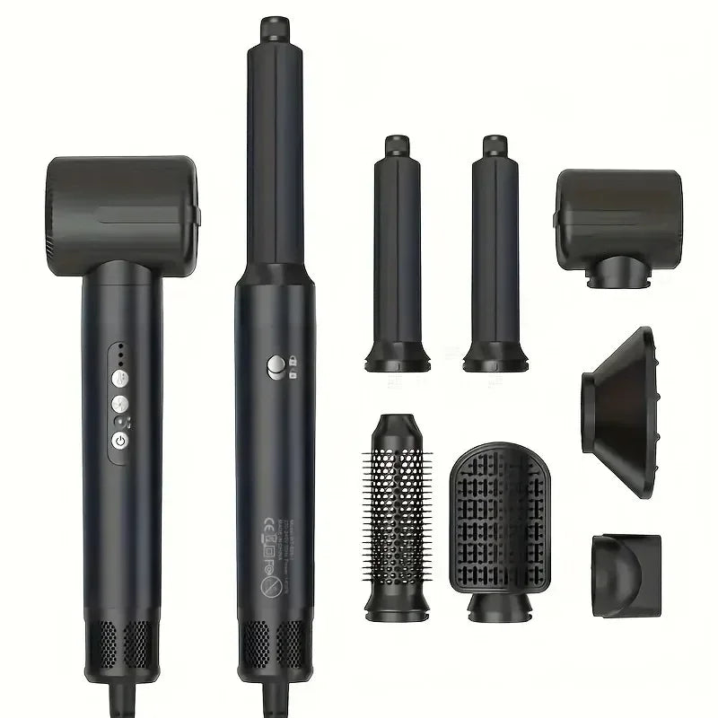 Tinsol 7-in-1 Brushless High-Speed Hair Dryer Brush – Ionic Blow Dryer with Diffuser, Hot Air Comb & Hair Curler